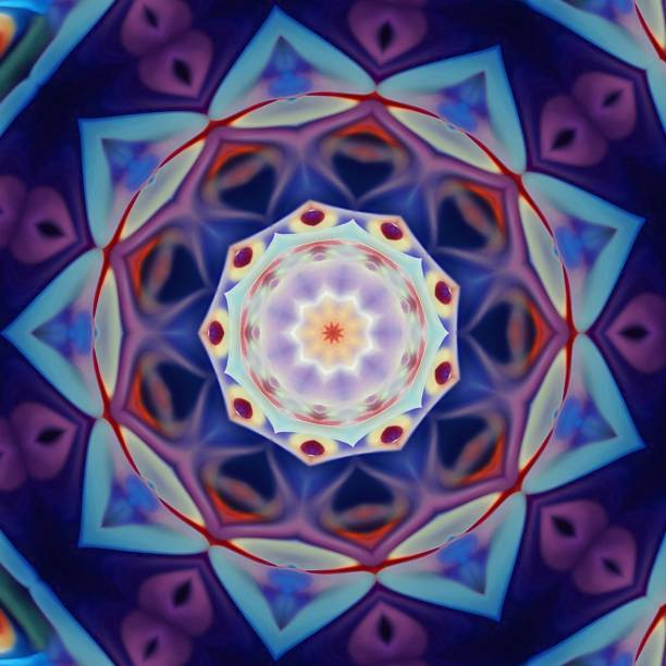 istock Full color combination ornament, rainbow and fire neon concept with pattern and kaleidoscope. Great for wallpapers, websites, businesses and more 1398401726