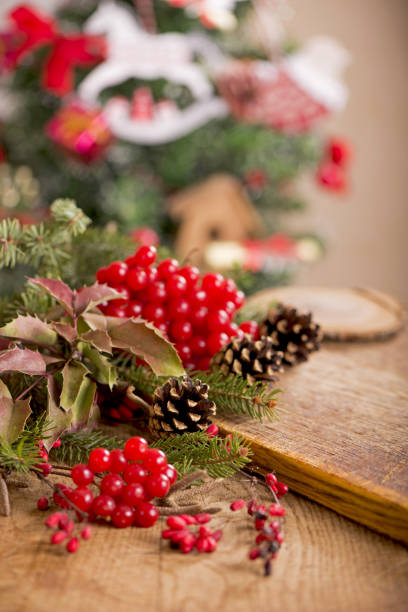 istock Christmas decoration on an old wooden background 1398405113