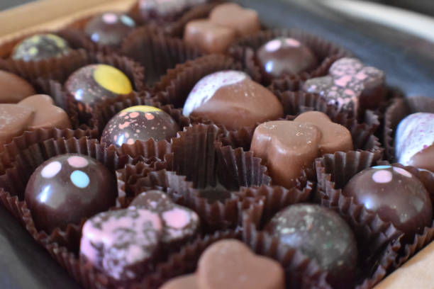 istock Close up of chocolates 1398405302