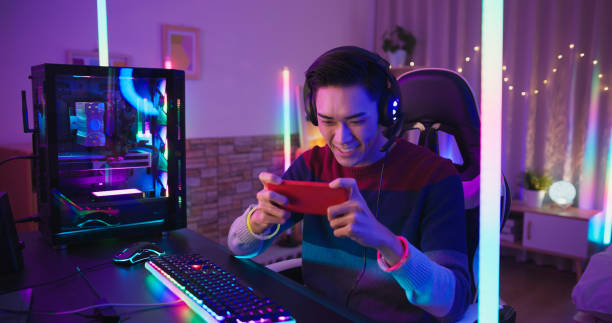 istock asian man have live stream 1398405963
