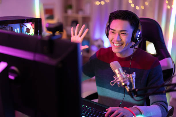 istock cybersport gamer have live stream 1398406007
