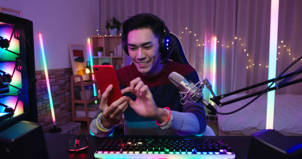 istock cybersport gamer have live stream 1398406063