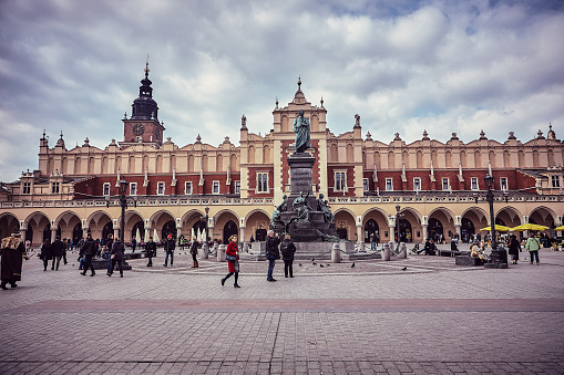 Krakow, Poland - March 28, 2014 : View of Renaissance Cloth Hall (\