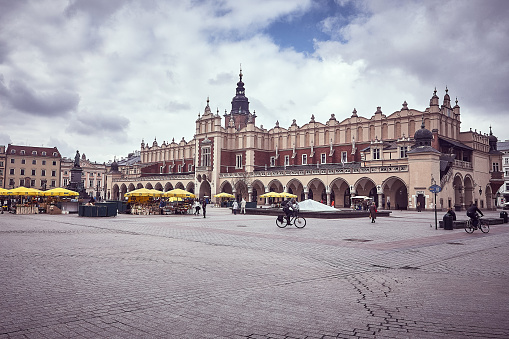 Krakow, Poland - March 25, 2014 : View of Renaissance Cloth Hall (\