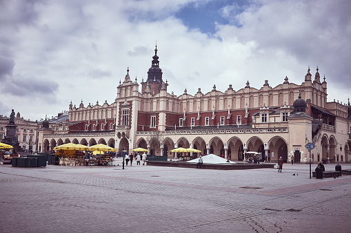 Krakow, Poland - March 25, 2014 : View of Renaissance Cloth Hall (\