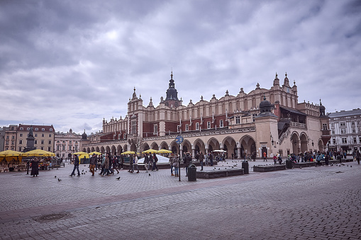 Krakow, Poland - March 25, 2014 : View of Renaissance Cloth Hall (\
