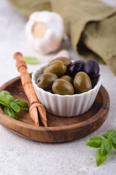 istock Bowl with Greek green and black olives 1398413634