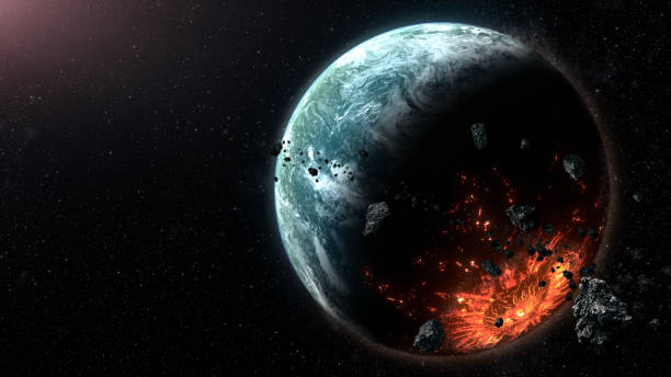 istock Alien Planet Hit by a Large Meteorite 1398416800