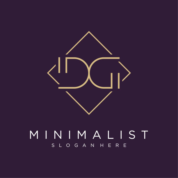 Initials letter DG minimalist elegant simple luxury vector  design Initials letter DG minimalist elegant simple luxury vector  design gold g stock illustrations