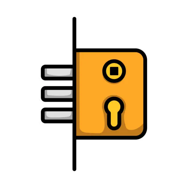 Vector illustration of Door Lock Icon