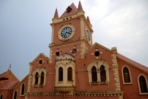 Hyderabad Naval Rai Market Clock Tower built in 1814 in Pakistan. Hyderabad Naval Rai Market Clock Tower built in 1814 in Pakistan. hyderabad pakistan stock pictures, royalty-free photos & images