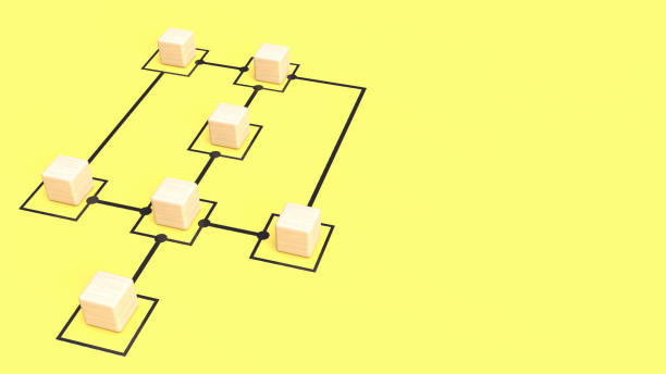 istock The wood cubes on chart yellow background for business concept 3d rendering 1398426825