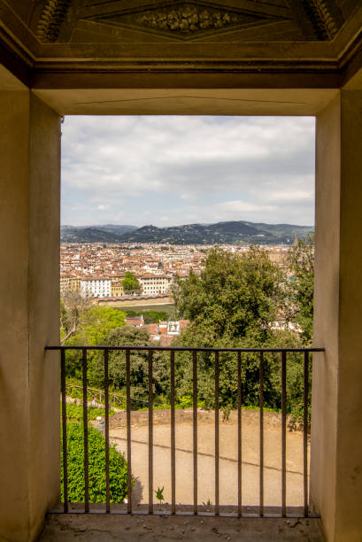 A view of Florence from a window in Spring