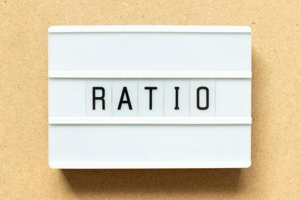 istock Lightbox with word ratio on wood background 1398432248