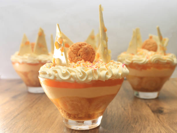 My Individual Platinum Pudding based on Fortnum's and Mason's Platinum Pudding Competition from Jemma's  Winning Recipe of lemon Swiss Roll and Amaretti Trifle