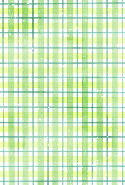 istock Beautiful watercolor style plaid background illustration 1398441730