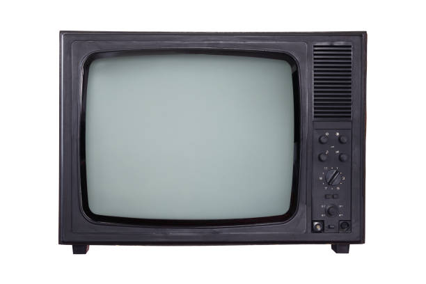 The old TV on the isolated.Retro technology concept.