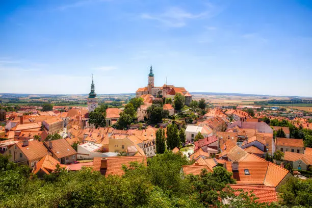 View of the city of Mikulov in the Czech Republic