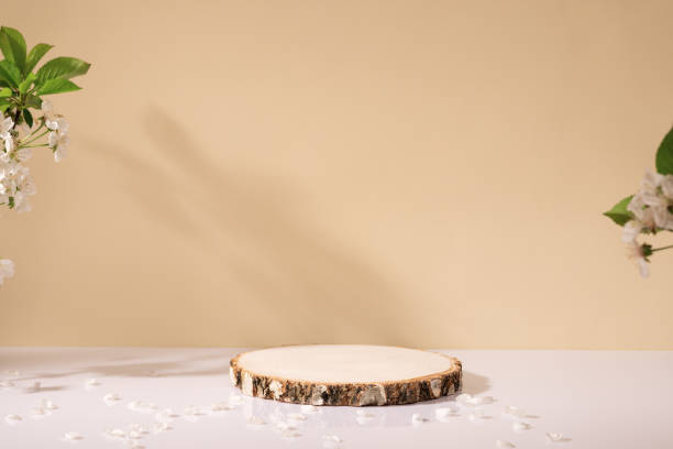 istock Minimal modern product display on neutral beige background. 1398444995