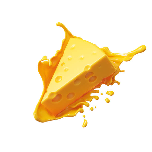 istock Cheese sauce splashing in the air with cheddar cheese, 3d rendering. 1398446233