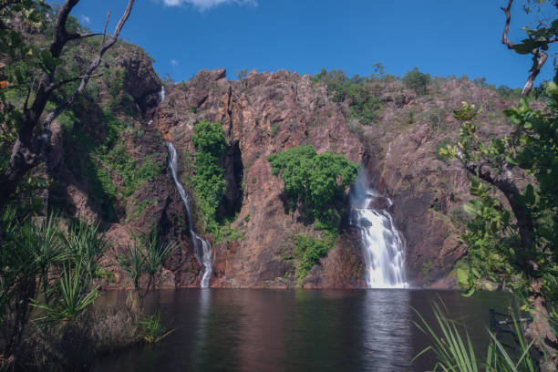 wangi falls in litchfield national park - wangi falls imagens e fotografias de stock