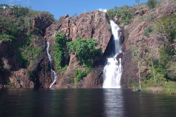 wangi falls in litchfield national park - wangi falls imagens e fotografias de stock