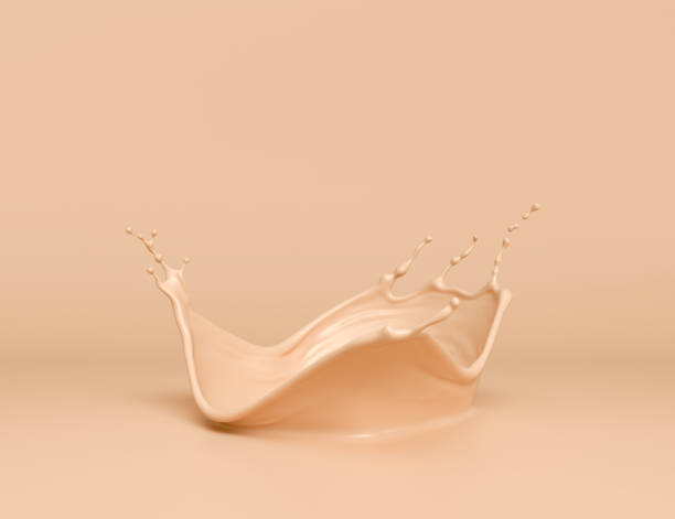 istock foundation splash cream for beauty cosmetic product, 3d illustration. 1398447566