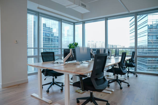 istock Interior of modern office lobby 1398449323