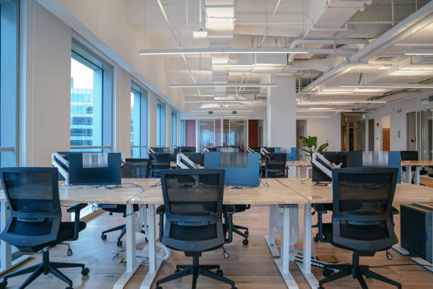 istock Interior of modern office lobby 1398449326