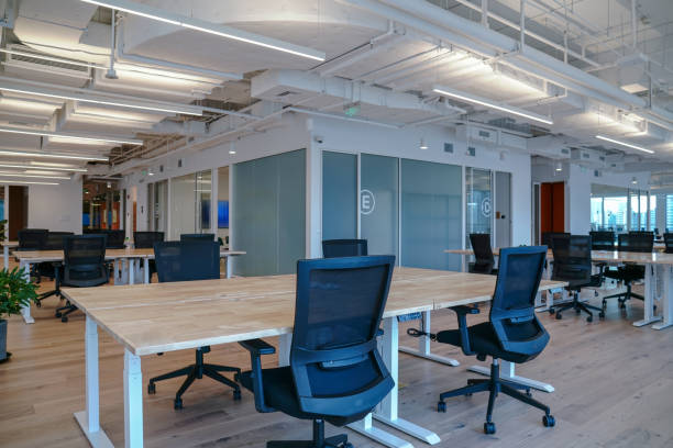 istock Interior of modern office lobby 1398449387