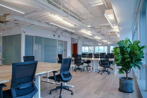 istock Interior of modern office lobby 1398449388