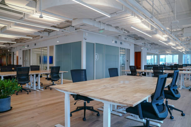 istock Interior of modern office lobby 1398449433