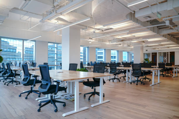 istock Interior of modern office lobby 1398449495