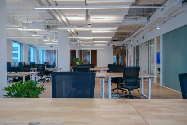 istock Interior of modern office lobby 1398449635