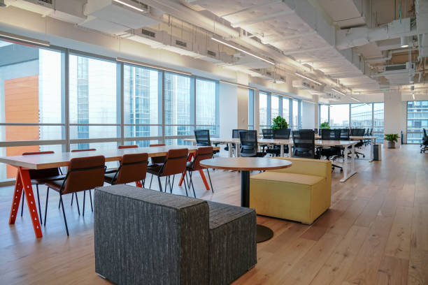 istock Interior of modern office lobby 1398449834