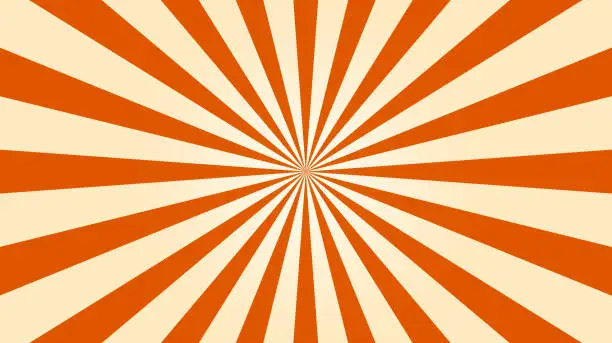 Vector illustration of Orange abstract explosion background. Graphic sunlight starburst and beam. Sunbeam and star beam light. Vecto