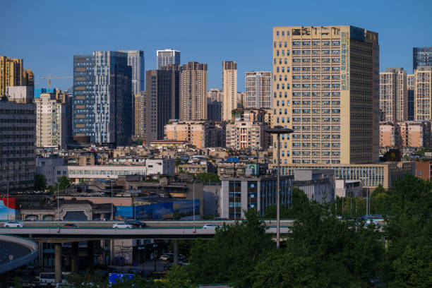 istock Urban modern architecture at dusk 1398450485