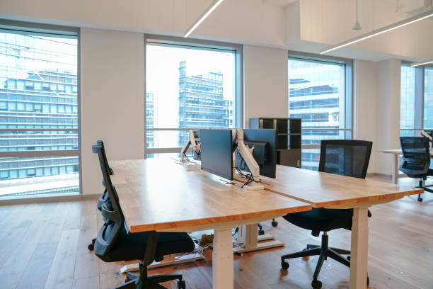 istock Interior of modern office lobby 1398450790