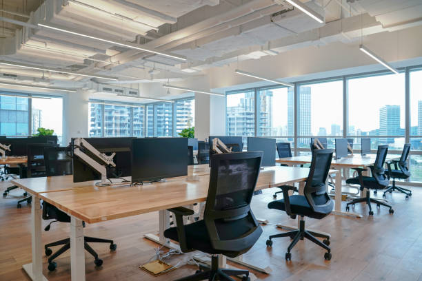 istock Interior of modern office lobby 1398450868