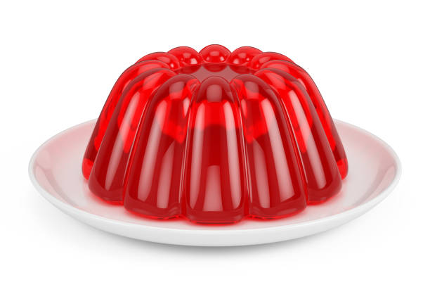 Jelly on a plate isolated on white. 3d rendering