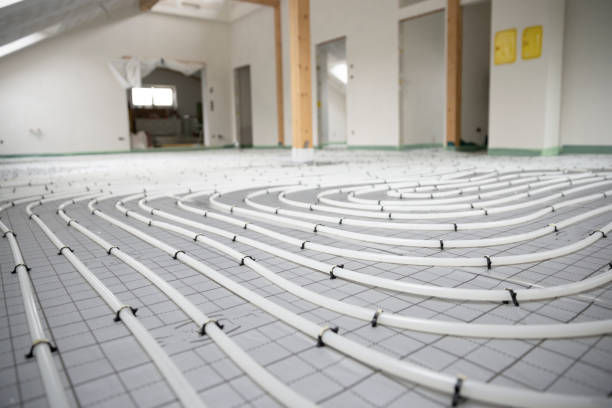 istock Shot of construction site in a loft where floor heating has just been installed 1398452375