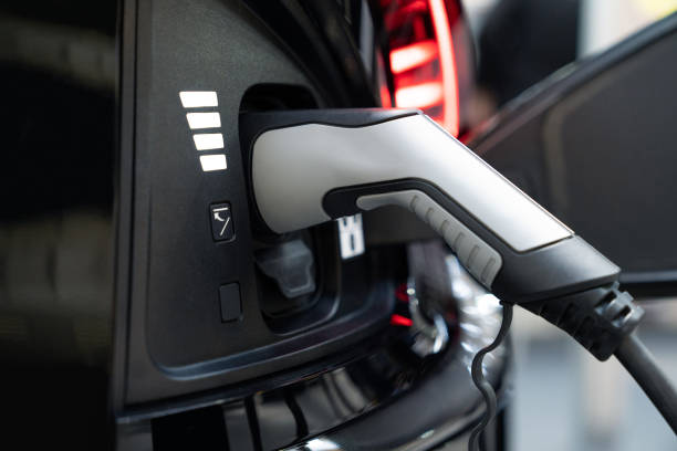 istock Close up of electric car 1398452542