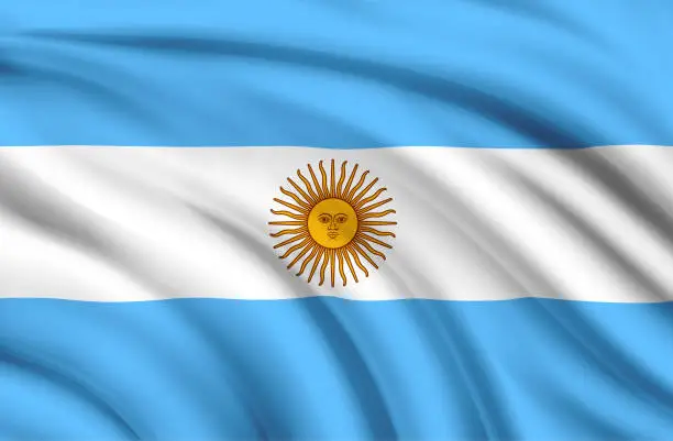 Vector illustration of Flag of Argentina Background