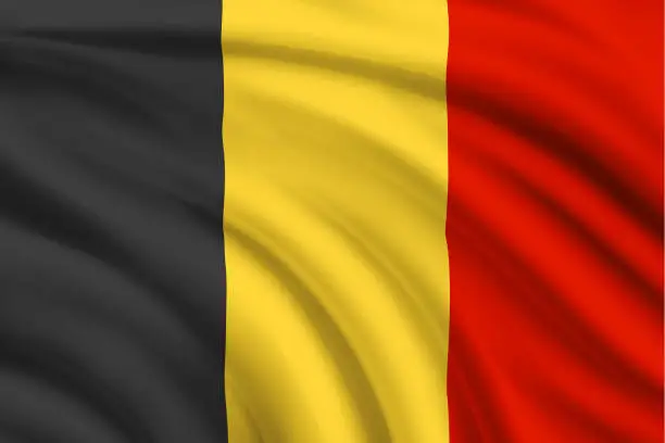 Vector illustration of Belgian Flag
