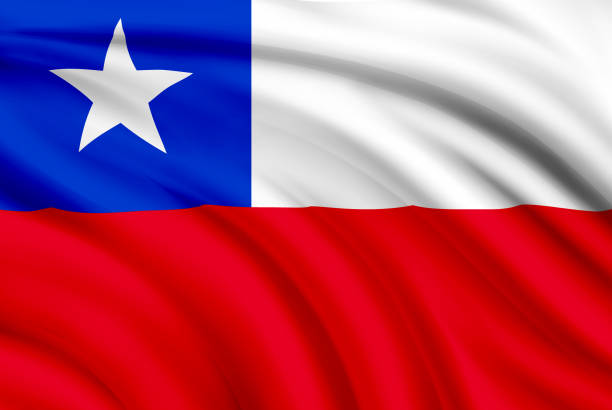 Chile Flag Chile flag. Vector illustration. flag of chile stock illustrations