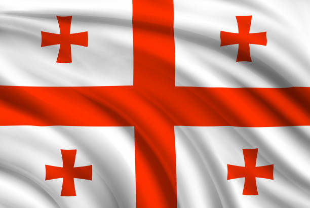 Flag of Georgia Flag of Georgia background. Vector illustration. georgia flag country stock illustrations