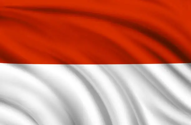 Vector illustration of Flag of Indonesia