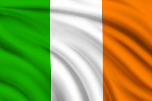 Flag of Ireland background. Vector illustration.