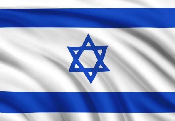 Vector illustration of Flag of Israel