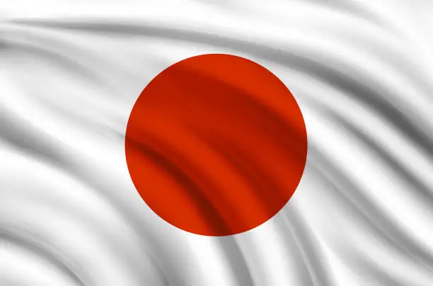 Vector illustration of Flag of Japan, Japanese Flag